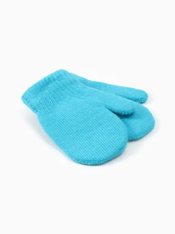 Варежки детские MINAKU двухслойные, цвет голубой, 12 см Варежки детские MINAKU двухслойные, цвет голубой, 12 см