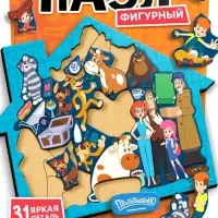 Союзмультфильм Деревянный пазл &laquo;Простоквашино&raquo;, 31 деталь
