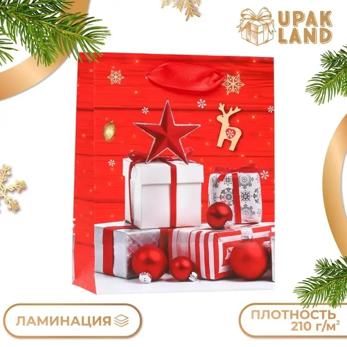 Пакет ламинированный «Новогоднее чудо» 11.5×14.5×6 см