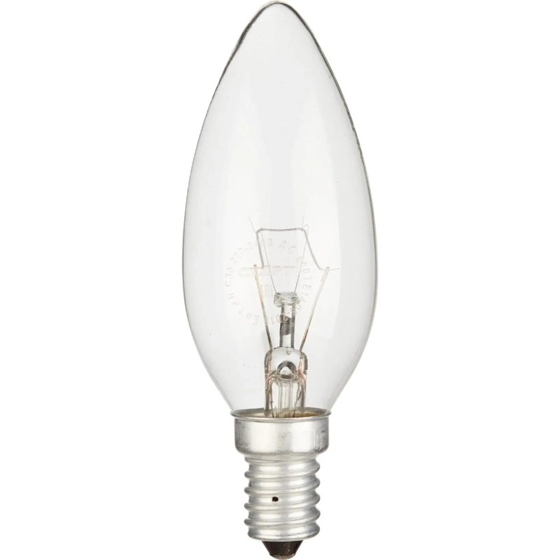 Лампа накаливания СТАРТ свеча/прозрачная 60W E14