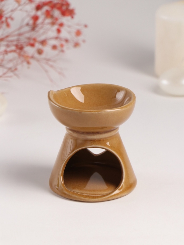 Аромалампа керамика "Я люблю тебя" жжёный сахар 7х7х7,8 см