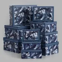 Коробки подарочные, набор 10 в 1, 37.5&times;29&times;17 - 19&times;13&times;7.5 см