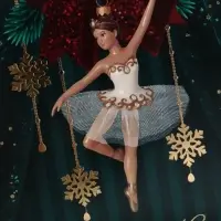 Открытка &laquo;Волшебного Нового года!&raquo;, тиснение, балерина, 15&times;15 см