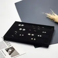 Подставка для колец &laquo;QF. Флок&raquo;, 7 полос, 35&times;24&times;3 см, чёрная