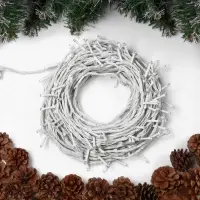 Гирлянда &laquo;Нить&raquo; 20 м, IP20, белая нить, 200 LED, свечение белое, 8 режимов, 220 В