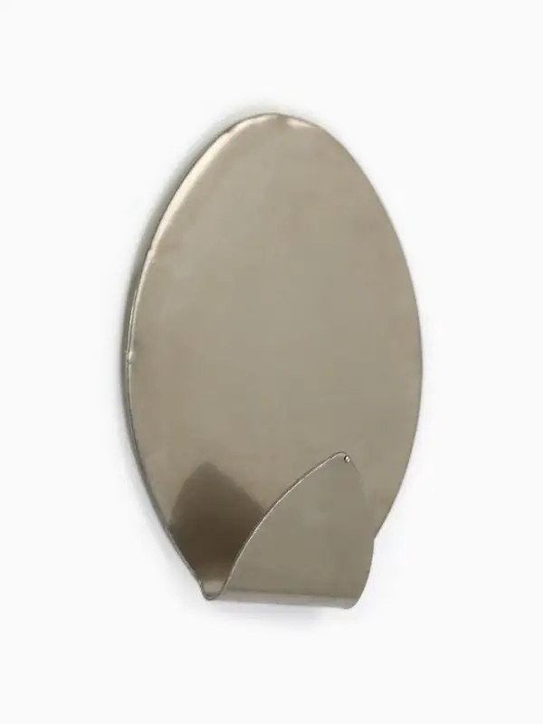 Крючки самоклеящиеся &laquo;Овал&raquo;, 4 шт., металл, 5&times;3.3&times;1.5 см, хромированные