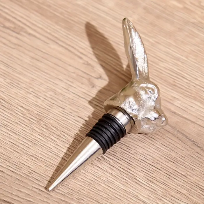 Пробка для бутылки &laquo;Заяц&raquo;, 5&times;5&times;13 см, алюминий