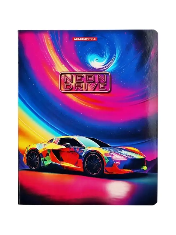 Тетрадь 48 листов, в клетку, Neon Drive, мелованный картон, МИКС Тетрадь 48 листов, в клетку, Neon Drive, мелованный картон, МИКС