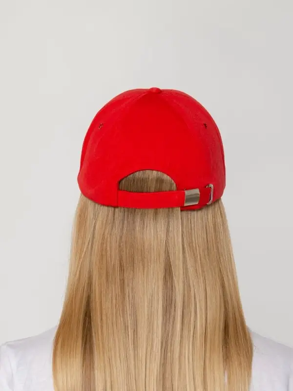 Бейсболка Canopy, красная с белым кантом Бейсболка Canopy, красная с белым кантом