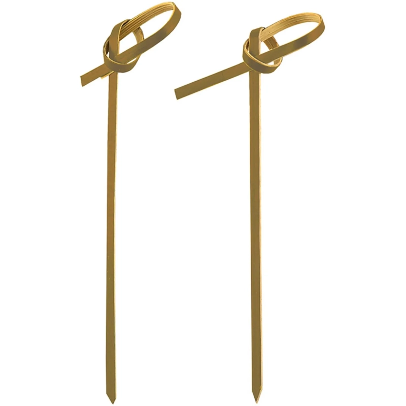 Пики для канапе бамбук Узелок 90мм 100шт/уп 491-045