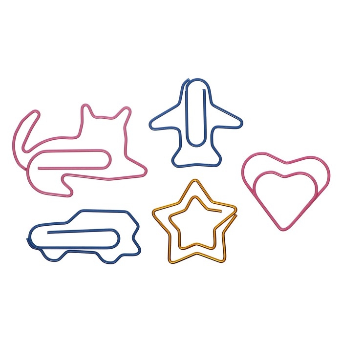 Скрепки канцелярские цветные GLOBUS  Скрепки канцелярские цветные GLOBUS "Ассорти", 28-45 мм, 25 штук, евробокс