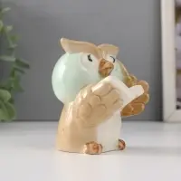 Фигурка керамика &laquo;Маленький филин с книгой&raquo;, 7&times;7&times;9 см