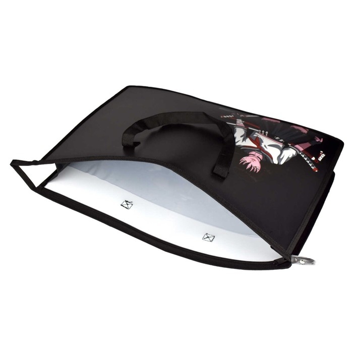 Папка для чертежей и рисунков А3, 450 х 330 х 90 мм, с ручками, пластиковая, молния сверху, Феникс Танец с катаной Папка для чертежей и рисунков А3, 450 х 330 х 90 мм, с ручками, пластиковая, молния сверху, Феникс Танец с катаной