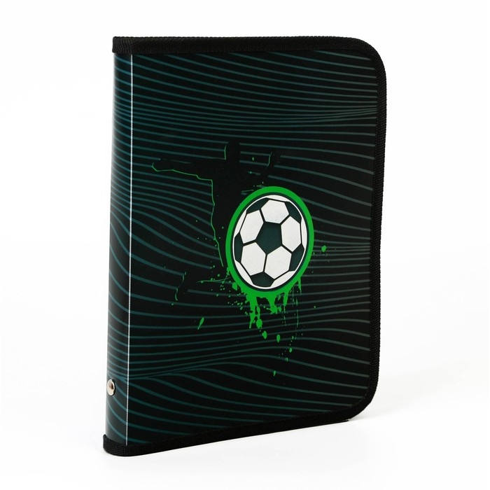 Папка для тетрадей А5 на молнии вокруг пластик ПМ-А5-04 мал «1 сентября: Футбол»