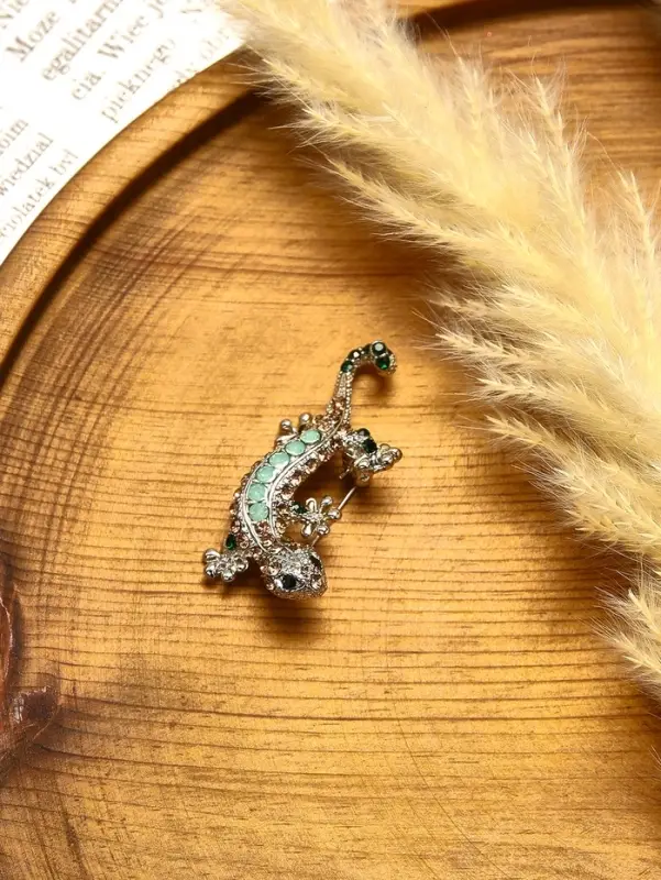 Брошь &laquo;Ящерица - хамелеон&raquo;, разноцветная в серебре