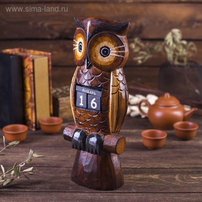 Настольный календарь «Сова», 5×10×28 см Настольный календарь «Сова», 5×10×28 см
