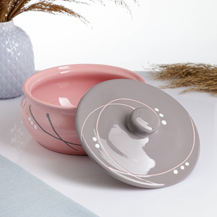 Пельменница "Псковская" малая, 1,25л / 19х12см, зефир