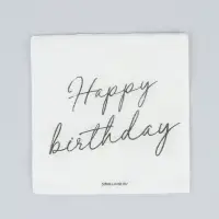 Салфетки бумажные однослойные Happy birthday, 24&times;24 см, 20 шт.