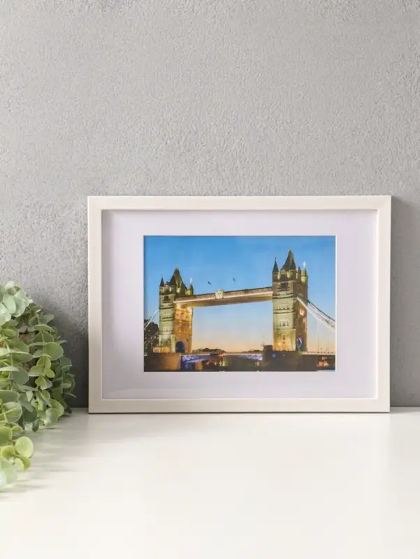 Фоторамка для фото 21х30 см, с паспарту 15х21 см, Lumo, белый