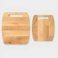 Набор разделочных досок, 2 шт., 24&times;21 см, 19.5&times;17 см, дерево берёза, пропитаны минеральным маслом