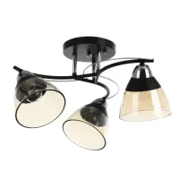 Люстра потолочная BayerLux &laquo;Ирида&raquo;, 3хЕ27, 40 Вт, черно-хромовый, 44&times;44&times;24 см