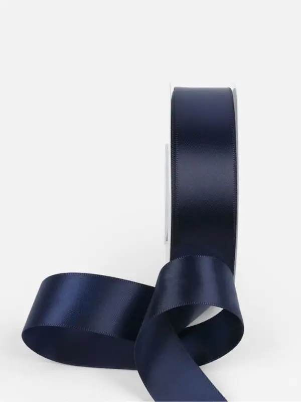 Лента атласная TEIRA, двухсторонняя, 25 мм, 25&plusmn;1 м, тёмно-синяя №330