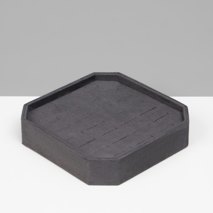 Подставка для колец «Ромб», 26 мест, 16×16×3,6см, цвет серый Подставка для колец «Ромб», 26 мест, 16×16×3,6см, цвет серый