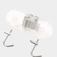 Держатель для швабр настенный самоклеящийся, прозрачная основа, 16&times;6&times;6 см