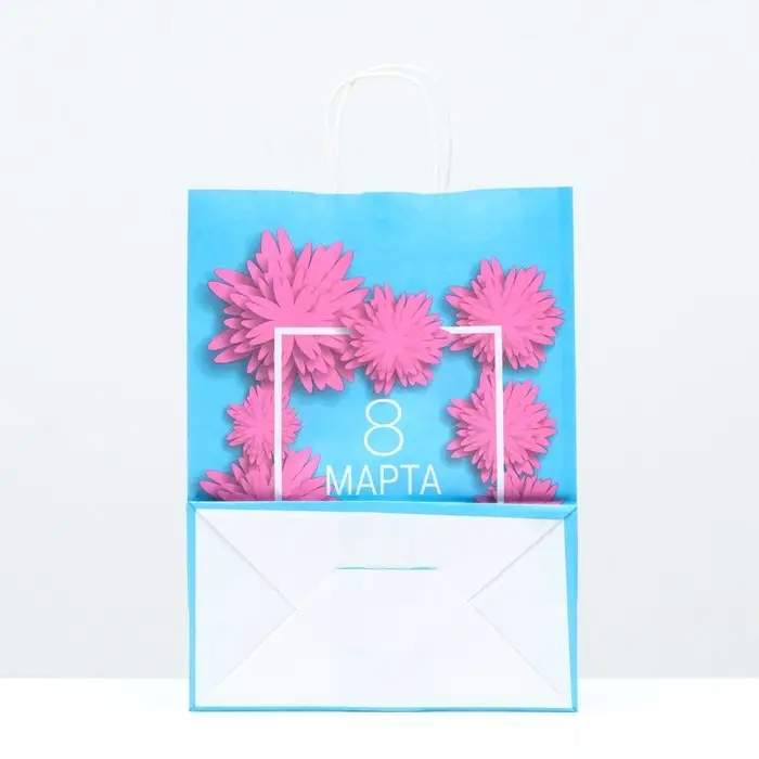 Пакет крафт Пакет крафт "8 марта", 22 х 12 х 29 см