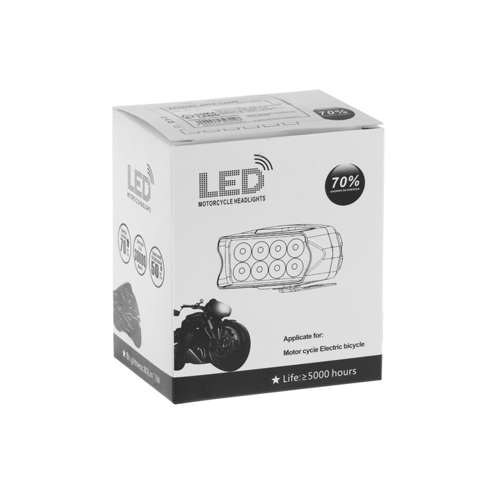 Фара cветодиодная для мототехники, 8 LED, IP67, 8 Вт, направленный свет Фара cветодиодная для мототехники, 8 LED, IP67, 8 Вт, направленный свет