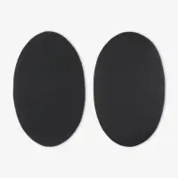 Заплатки для одежды, 15.5&times;9.5 см, термоклеевые, 2 шт., чёрные