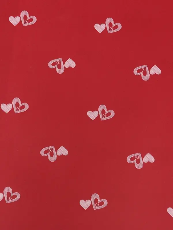 Пленка флористическая для цветов, &laquo;Двойные сердца&raquo;, красная, 57&times;57 см