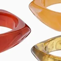 Набор 3 браслета манжета &laquo;Тренд&raquo;, акрил, разноцветный