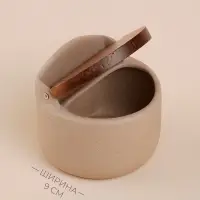 Банки для сыпучих SL Home &laquo;Стоун форест&raquo;, набор 3 шт., 350 мл, на подставке 34&times;10 см, керамика, бежевые
