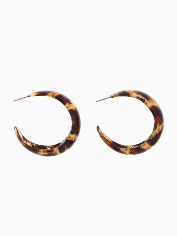 Серьги кольца QF &laquo;Леопард&raquo;, d=4.5