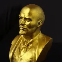 Бюст В.И. Ленин, 11х9х8 см, золото