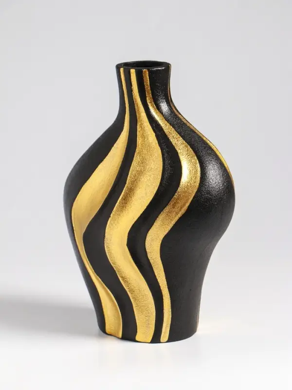 Ваза настольная керамика Ваза настольная керамика "Оделис" 19,5х15 см, чёрный