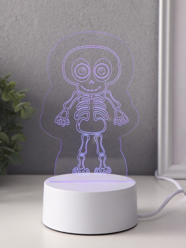 Светильник  Светильник "Скелетик" LED RGB от сети RISALUX 9,5х8,5х14,8 см