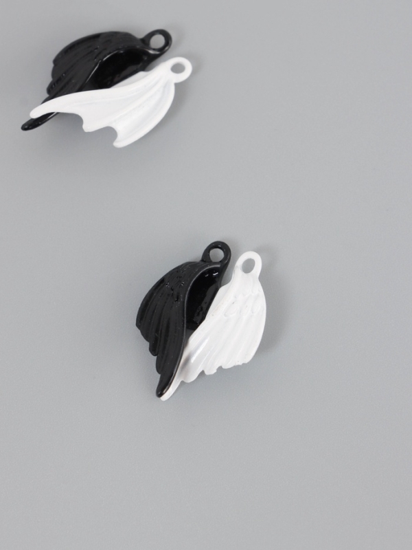 Замок магнитный металл Замок магнитный металл "Крылья" набор 2 шт чёрно-белый 2,6х1,9 см