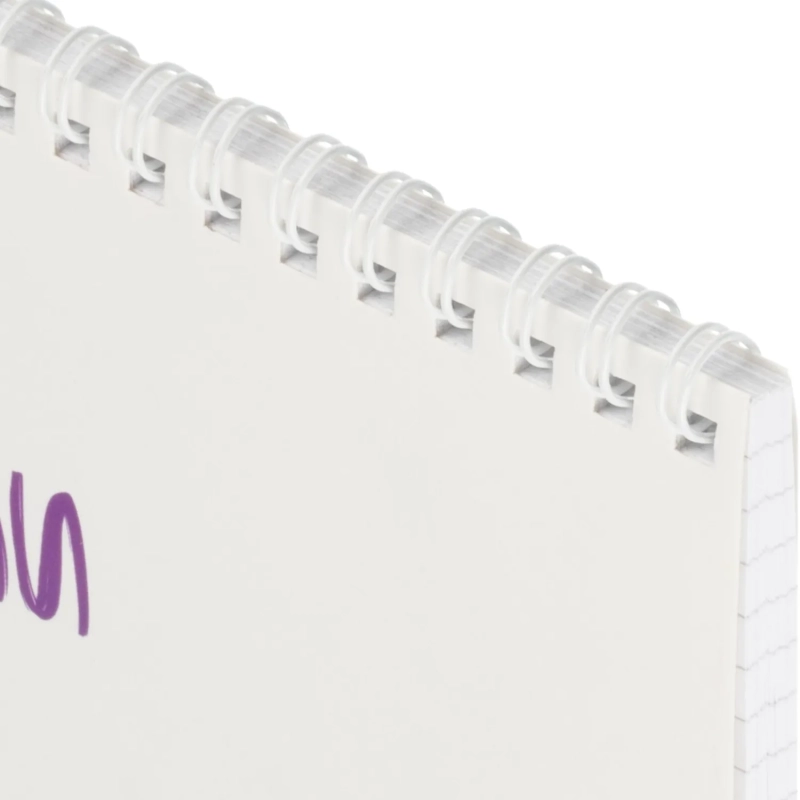 Блокнот А5 60л Attache Nature White flowers клет,65г,100%,греб,карт,ВД-лак