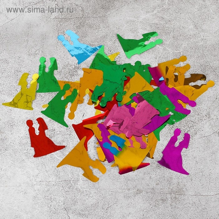 Наполнитель для шара «Конфетти молодожены» 3.5 см, фольга, МИКС 500 г Наполнитель для шара «Конфетти молодожены» 3.5 см, фольга, МИКС 500 г