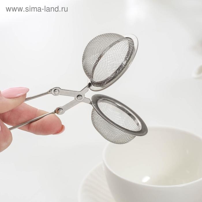 Ситечко для чая Доляна «Лаванда», 15,5×4,5 см, цвет серебристый Ситечко для чая Доляна «Лаванда», 15,5×4,5 см, цвет серебристый