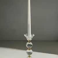 Стеклянный подсвечник на 1 свечу &laquo;Цветочек с тремя шарами&raquo;, 18&times;7&times;7 см