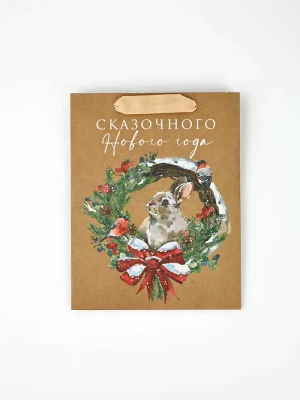 Пакеты подарочные &laquo;Новогодние чудеса&raquo;, набор 5 шт. 18&times;23&times;10 см и 1 шт. 26&times;30&times;9 см