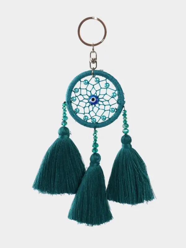 Брелок Брелок "Ловец снов" 17 см, цв. бирюзовый