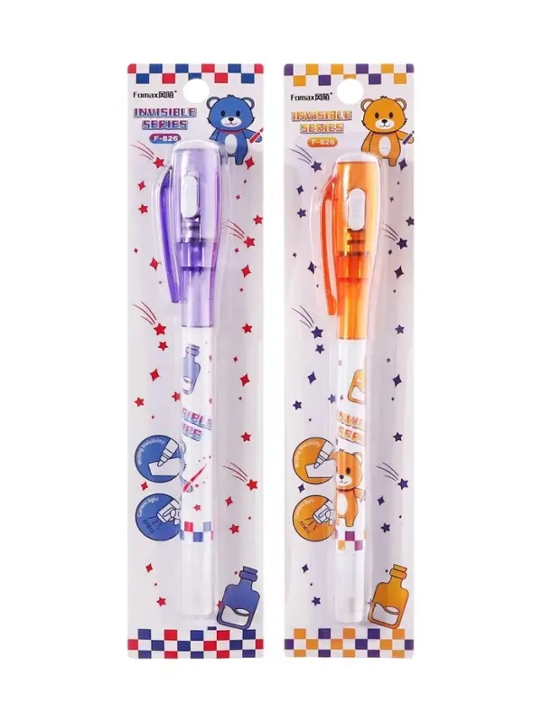 Ручка-прикол Calligrata &laquo;Шпион&raquo;, с невидимыми чернилами, надпись видно при подсвечивании фонариком, МИКС