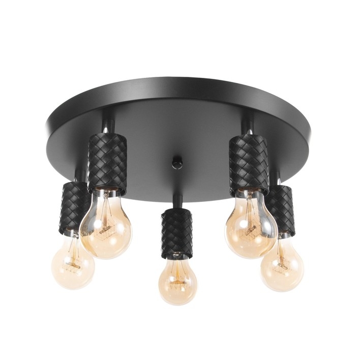 Спот Спот "Скин" 5хЕ27 40Вт черный 38х38х16см