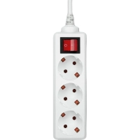 Удлинитель Buro BU-PS3.3/W 3м (3 розетки) белый (пакет ПЭ)