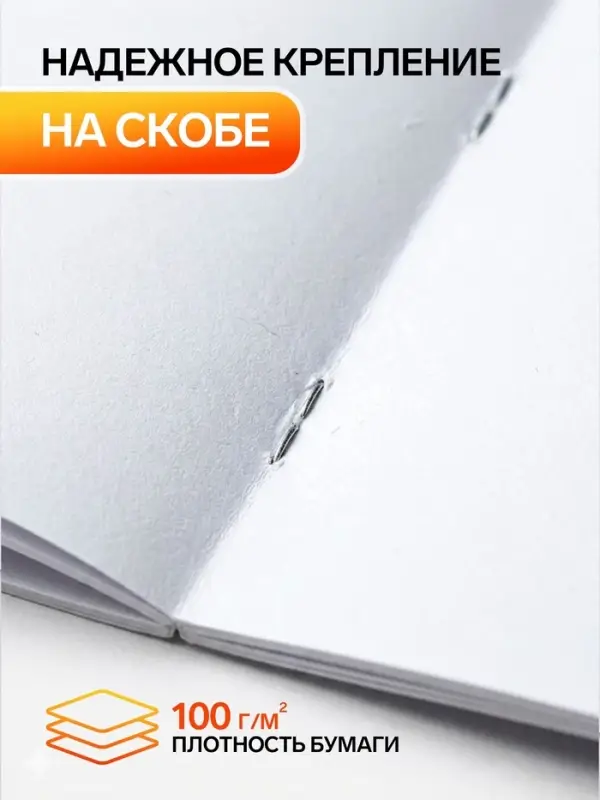 Альбом для рисования Calligrata А4, 24 листа, на скрепке, плотность листов 100 г/м&sup2;, обложка из мелованного картона, обложка МИКС