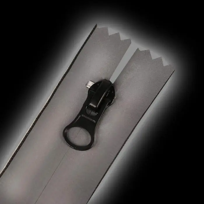 Молния «Спираль», №7, разъёмная, водонепроницаемая, светоотражающая, замок автомат, 70 см, серая